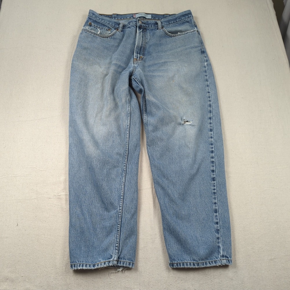 Levis Jeans Mens 38x30 Blue 560 Comfort Fit Loose Baggy Wide Leg Light Wash